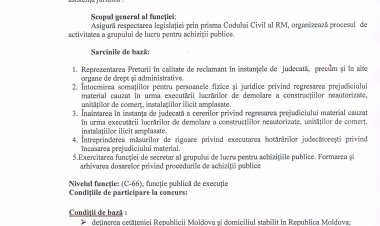 ANUNȚ PUBLIC de concurs.