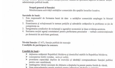 ANUNȚ PUBLIC de concurs.