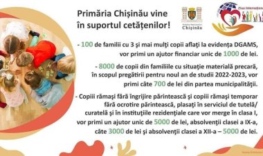 Pretura sectorului Buiucani Vă informează că, în contextul Zilei Familiei, Primăria minicipiului Chișinău va oferi un aj...