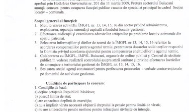 ANUNȚ PUBLIC de concurs.