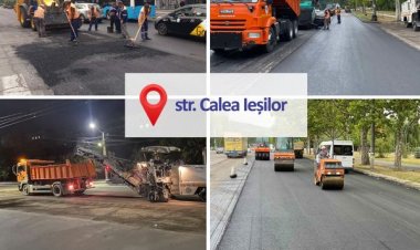 ✅Pe strada Calea Ieșilor din sectorul Buiucani, continuă lucrările de reabilitare a carosabilului și a trotuarelor. Stra...