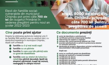  Primăria Municipiului Chișinău informează că ajutorul ....