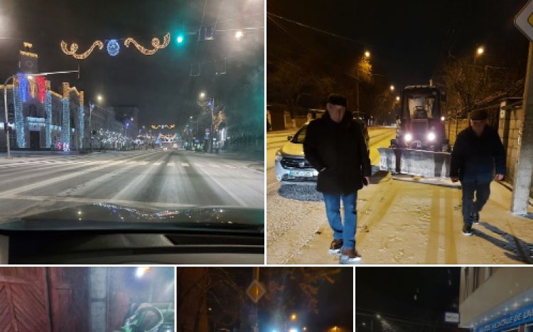 ✍ 3 nopți la rând, serviciile municipale au lucrat în teren la înlăturarea poleiului.  Până la orele dimineții, a fost î...
