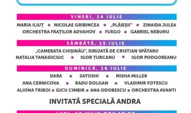 Primăria municipiului Chișinău te invită la Festivalul „Te salut, Chișinău”, dedicat marcării a 587 de ani de la prima a...